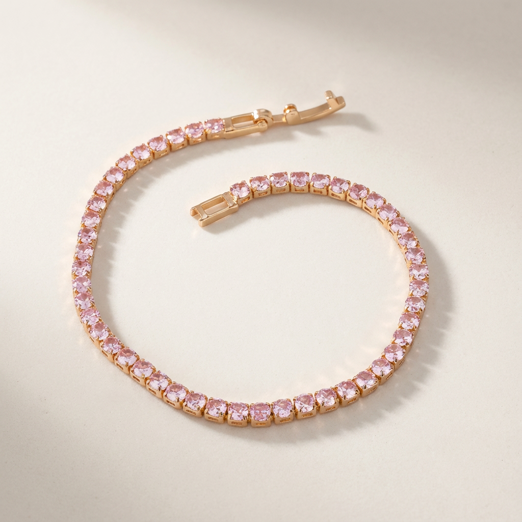 Pink Tennis Bracelet