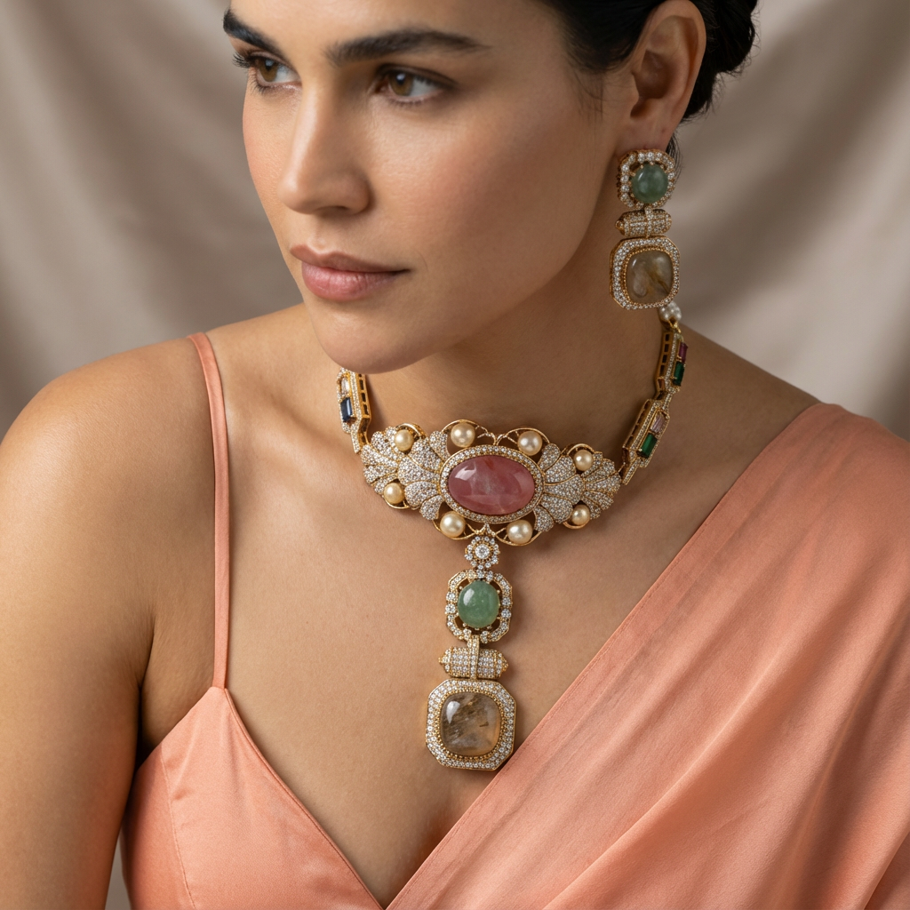 Rosaline Heirloom Drop Choker