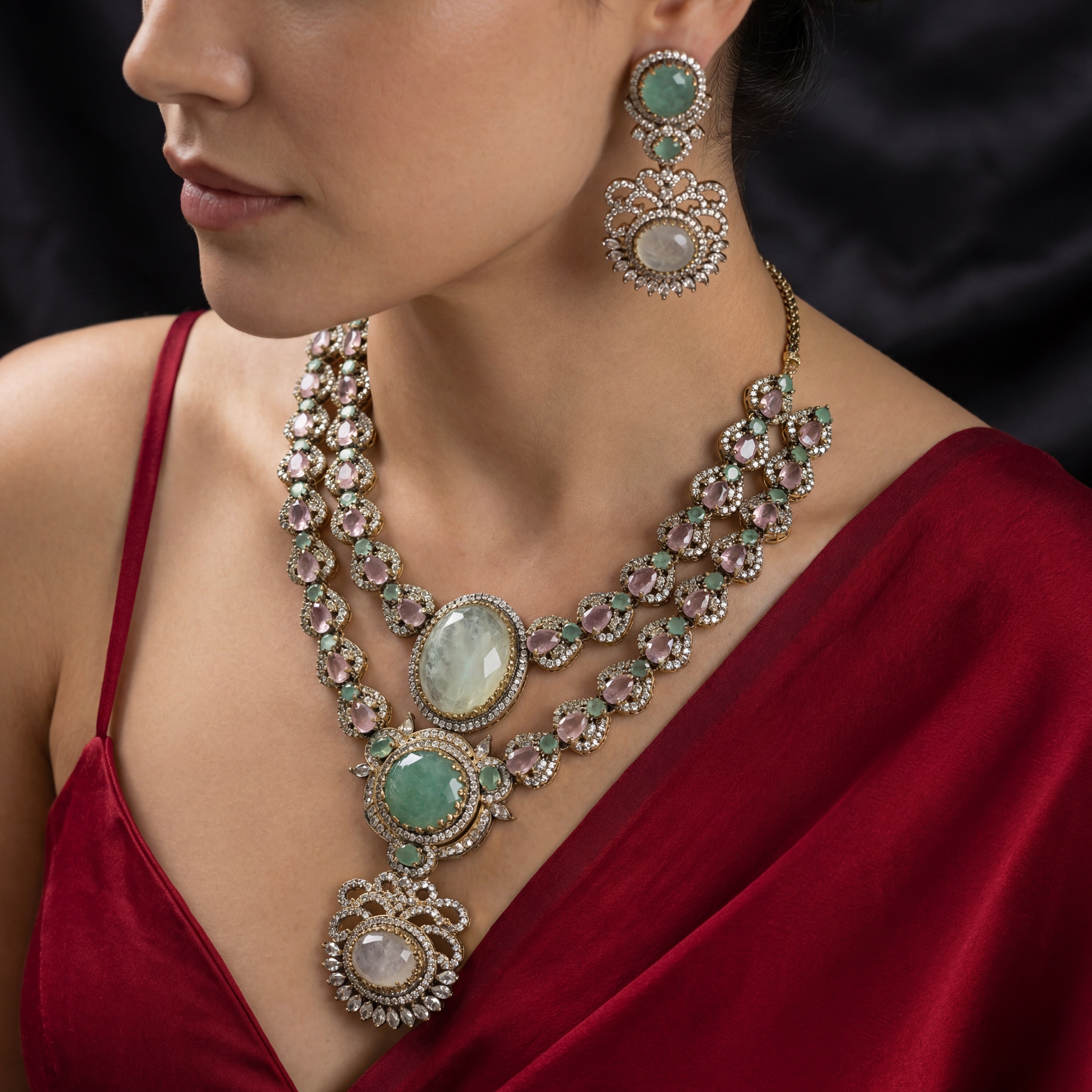 Celestine Garden Necklace Set