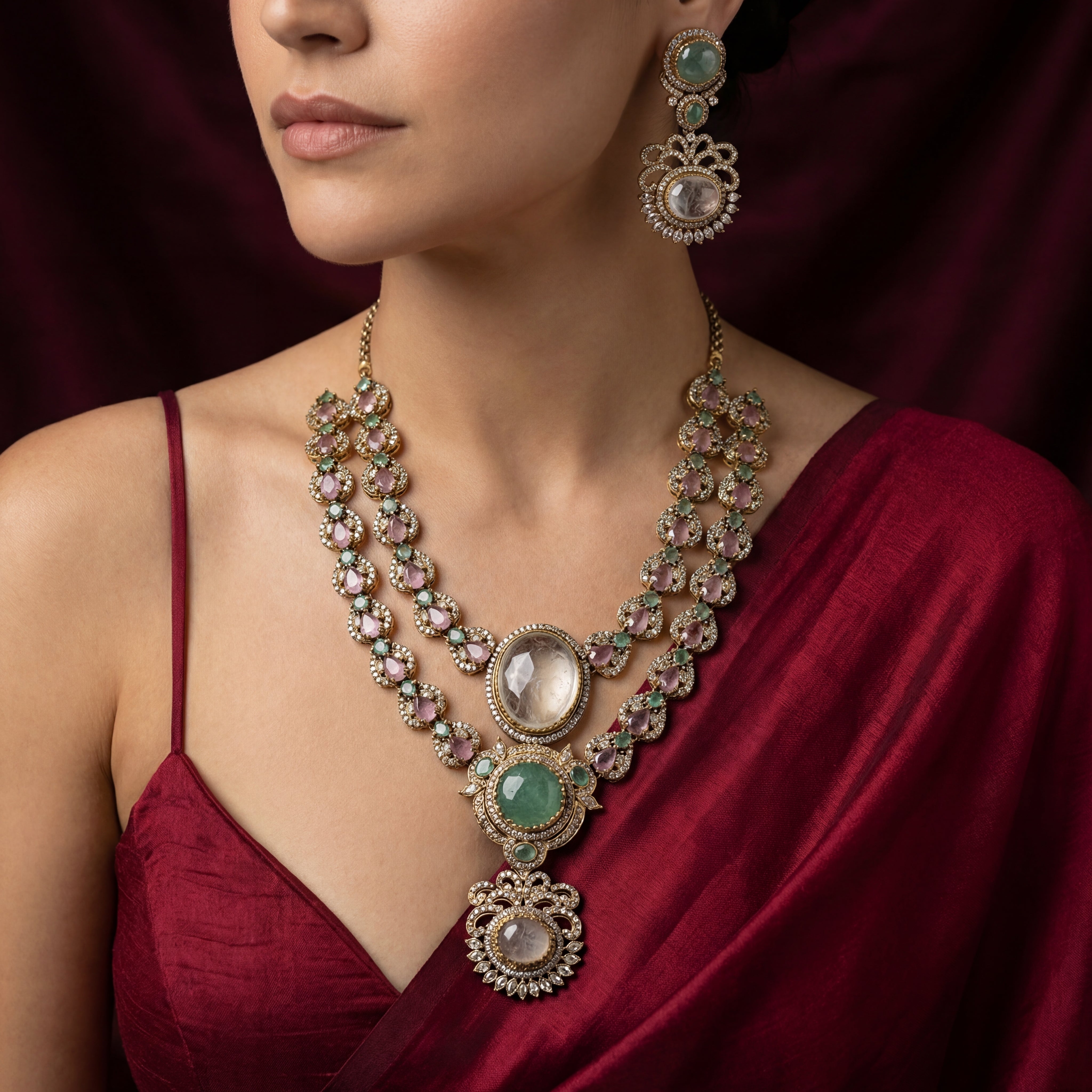 Celestine Garden Necklace Set