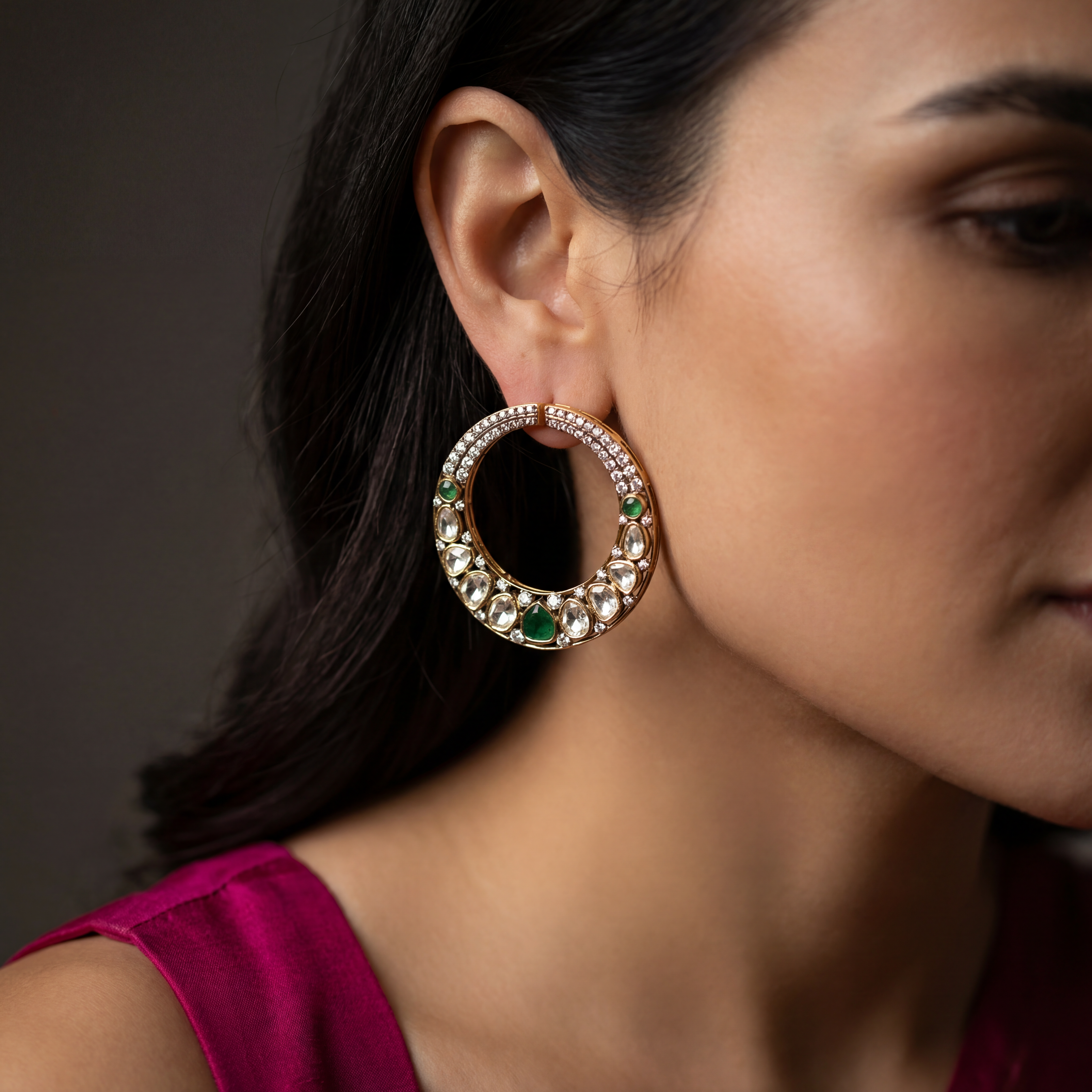 Chandbali Halo Hoops
