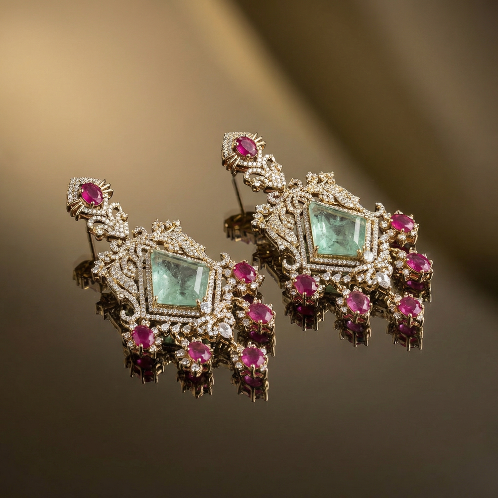 Chandelier Earrings – artisan Indian jewelry by Ozel