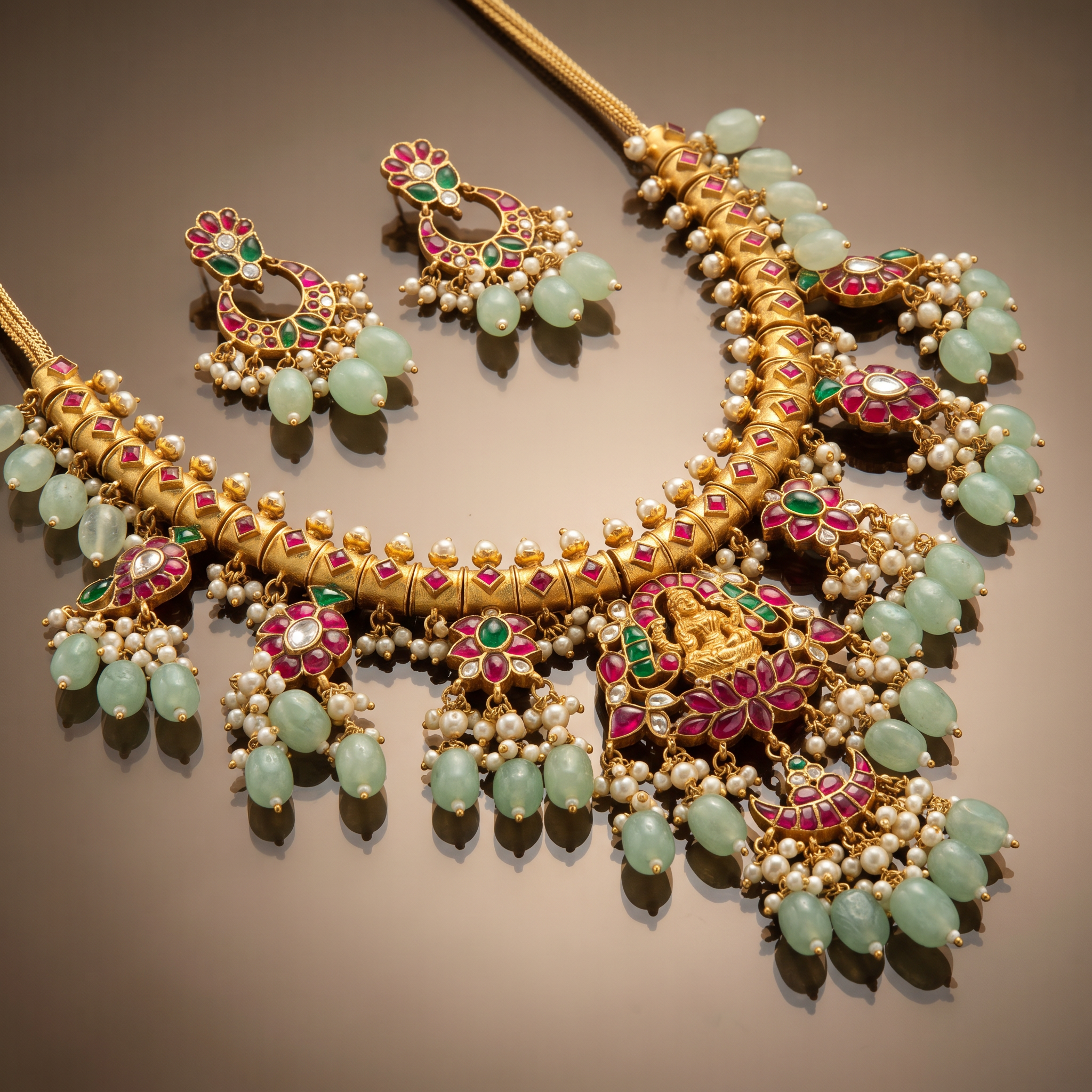 Charumati Temple Heritage Necklace Set