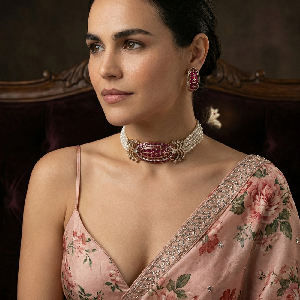 Amanat Heritage Choker Set – luxury handcrafted jewelry by Ozel