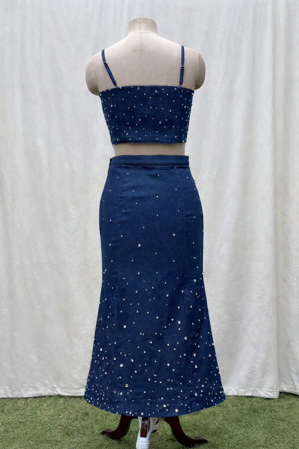 Denim Rhinestones Co-ord Set (Sale)