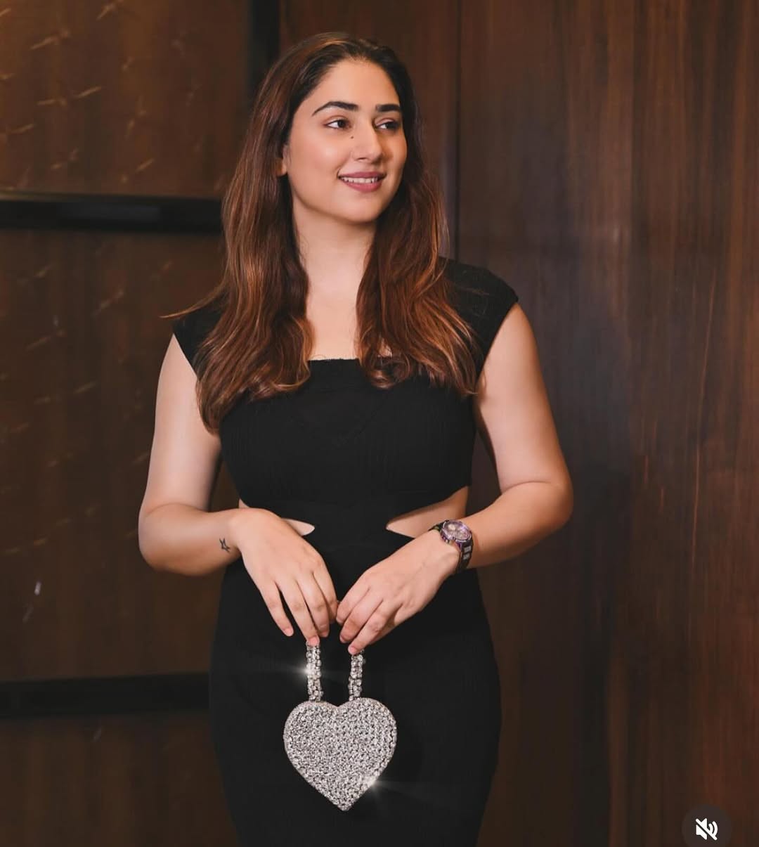 Rhinestone Mini Heart Bag