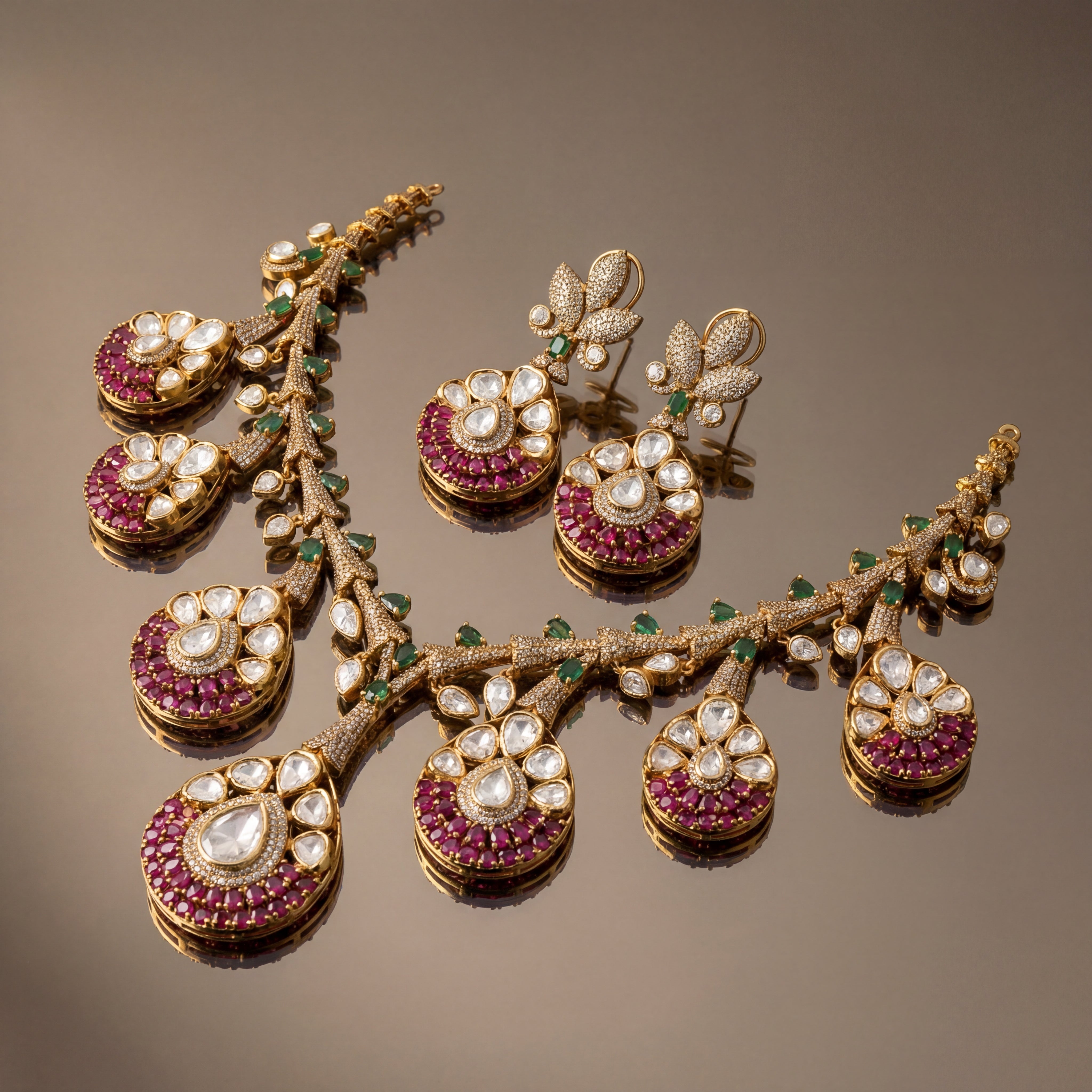 Diya Tulip Necklace Set