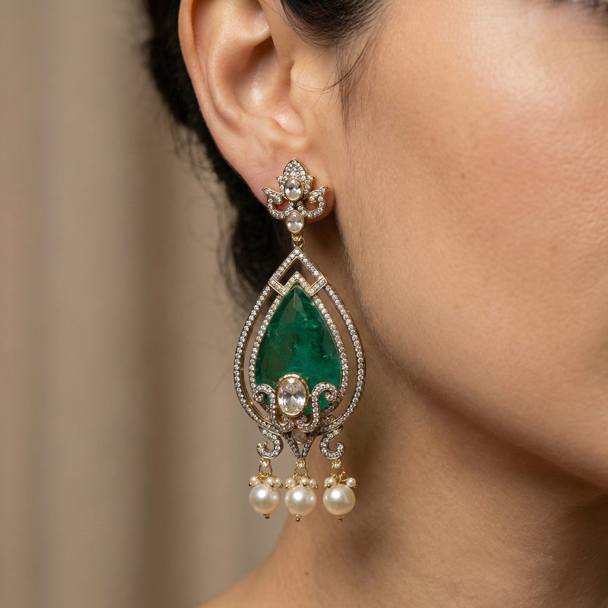 Aashi Doublet Earrings – doublet stone earrings by Ozel
