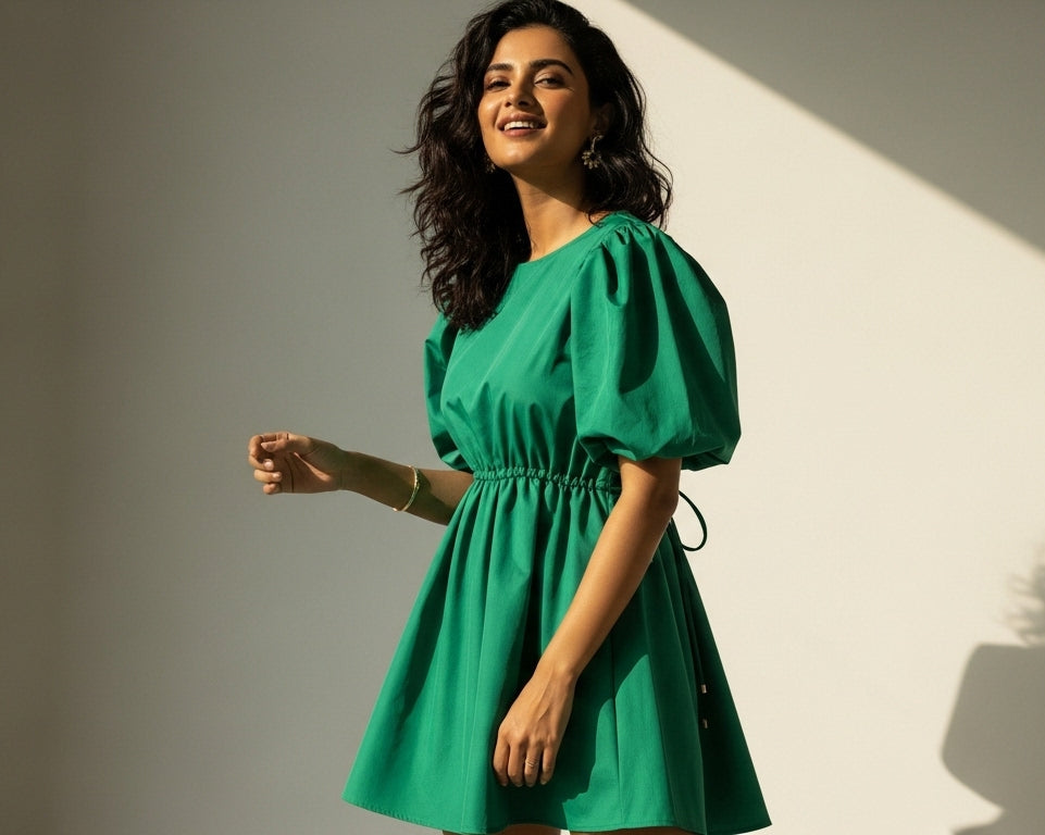 Sia short poplin dress