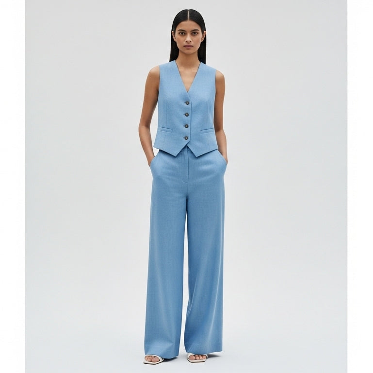 Sofia Powder Blue Pantsuit