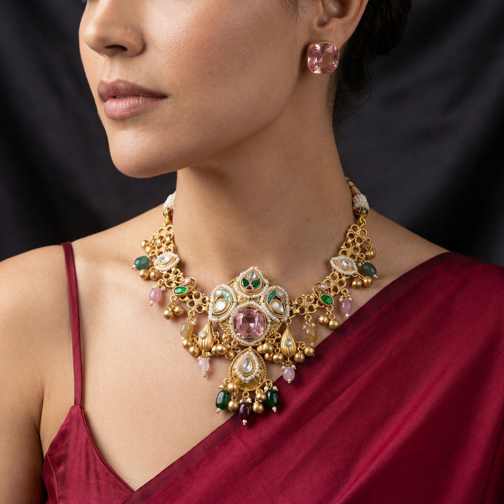 Drishti Necklace Set – handcrafted Indian necklace set by Ozel