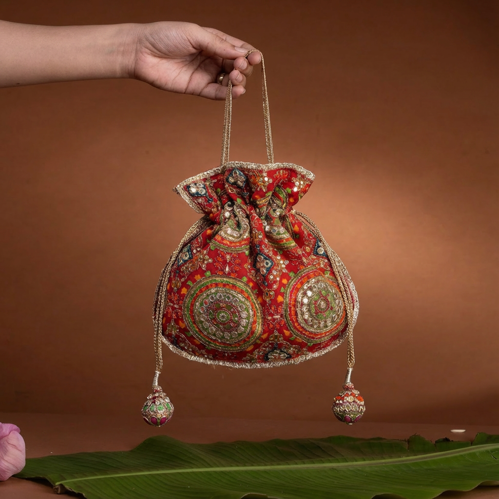 Chakra U Shape Potli Bag