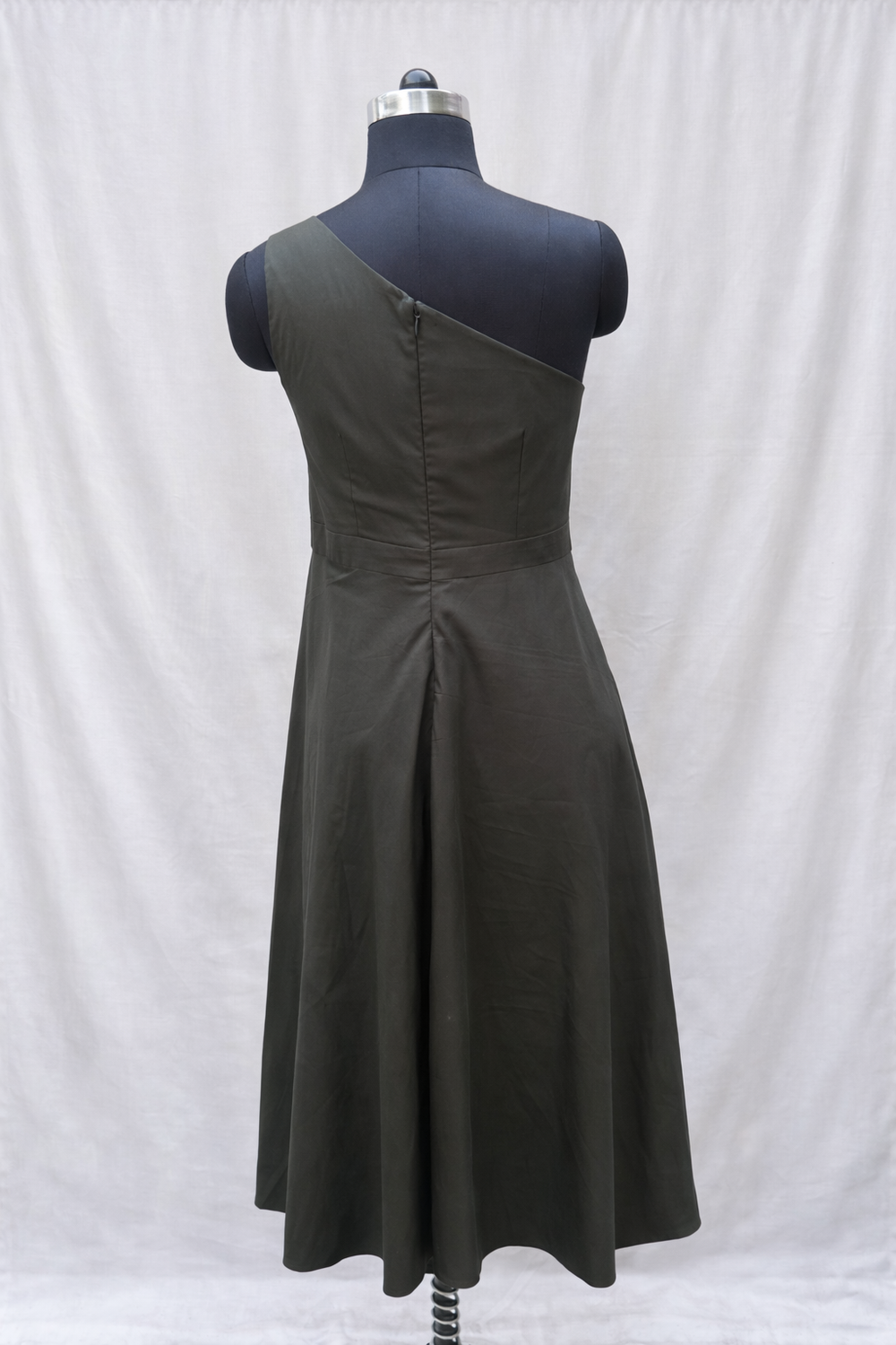 Origami Midi Dress Dark Green – modern midi dress by Ozel