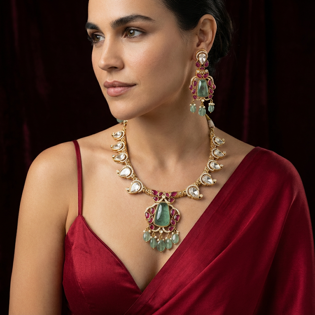 Aarna Paisley Necklace Set