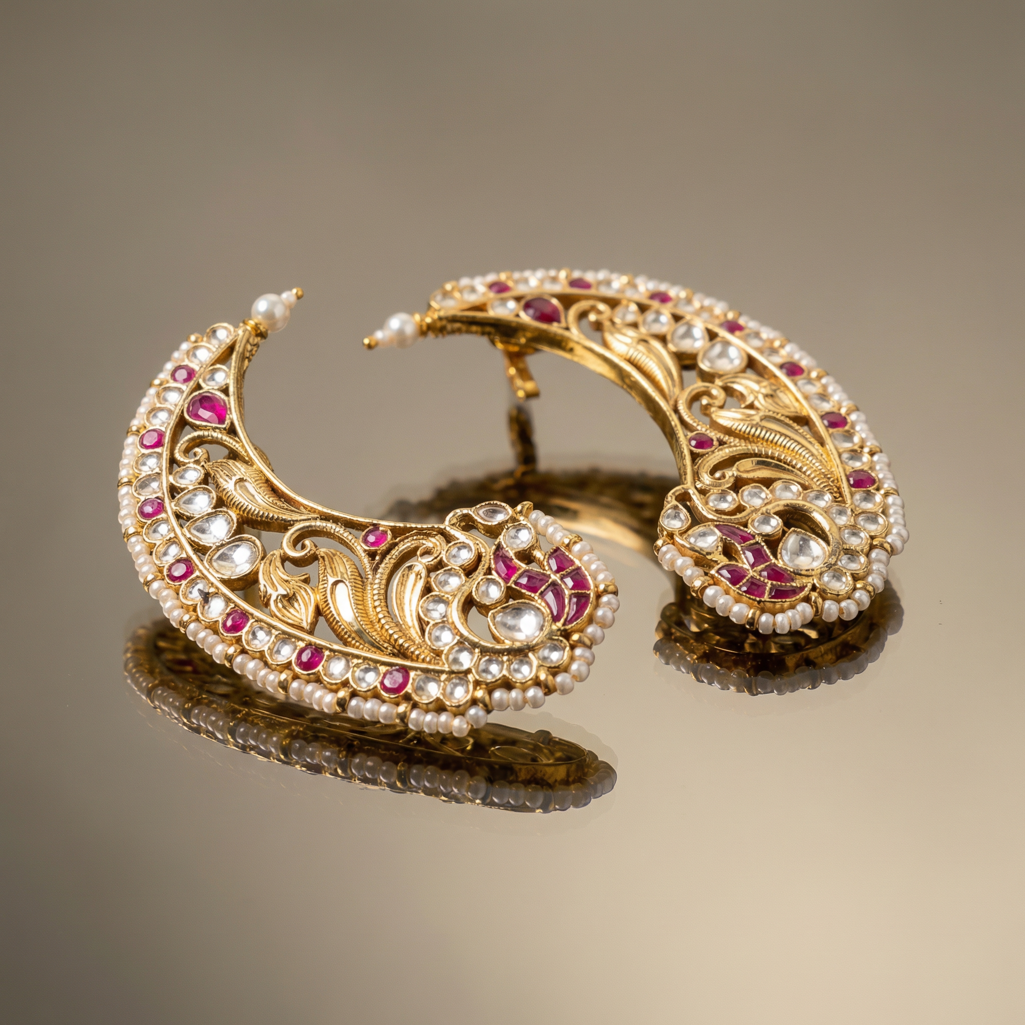 Diya Kundan Ear Cuff