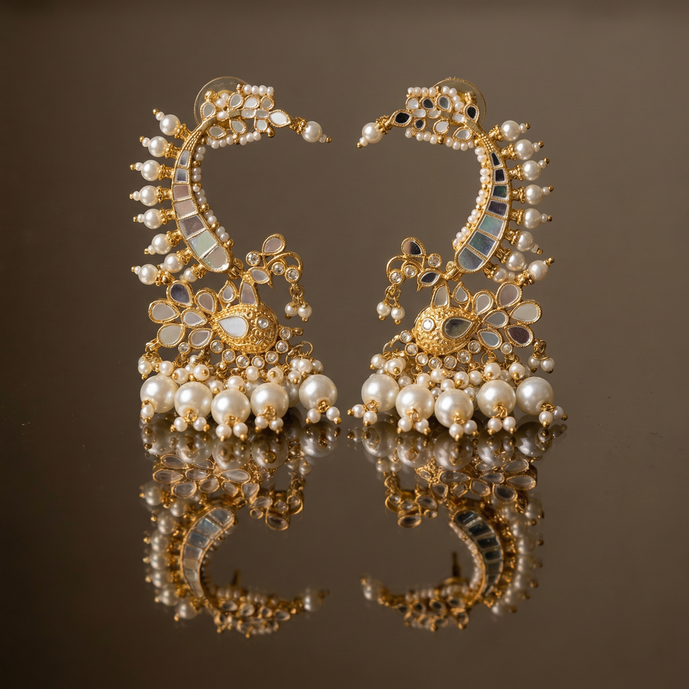 Ruhaya – earvine cascade earrings by Ozel