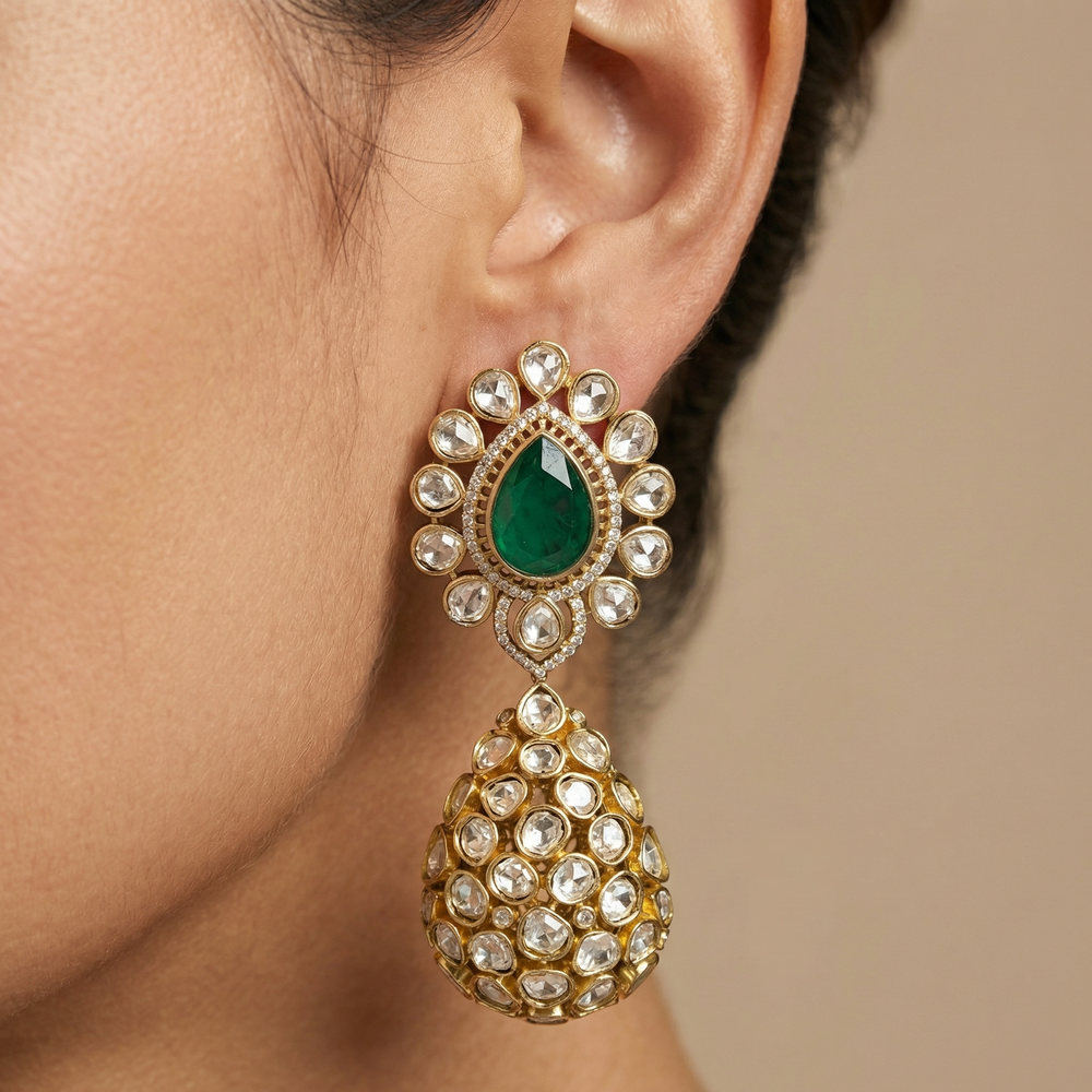 Anokhi – crimson noor drop earrings by Ozel