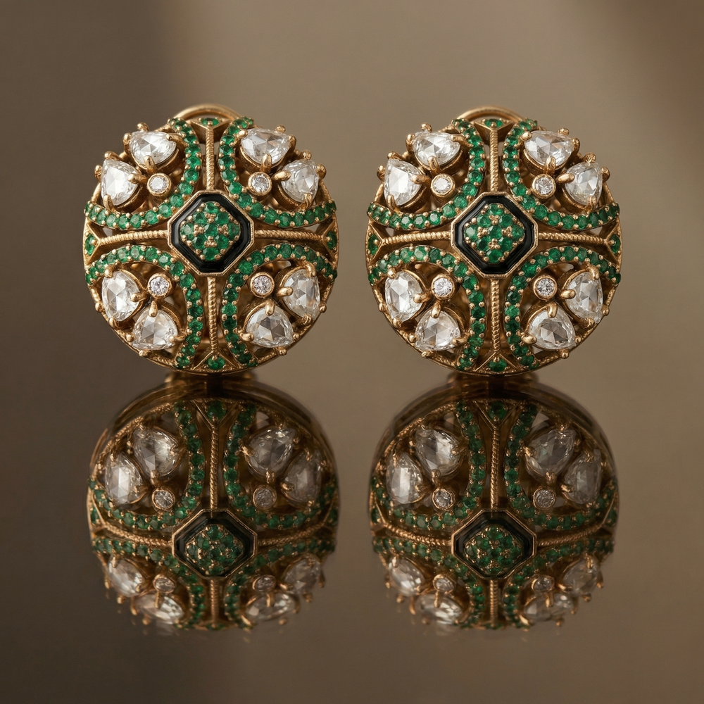 Zehreen – virasat stud earrings by Ozel