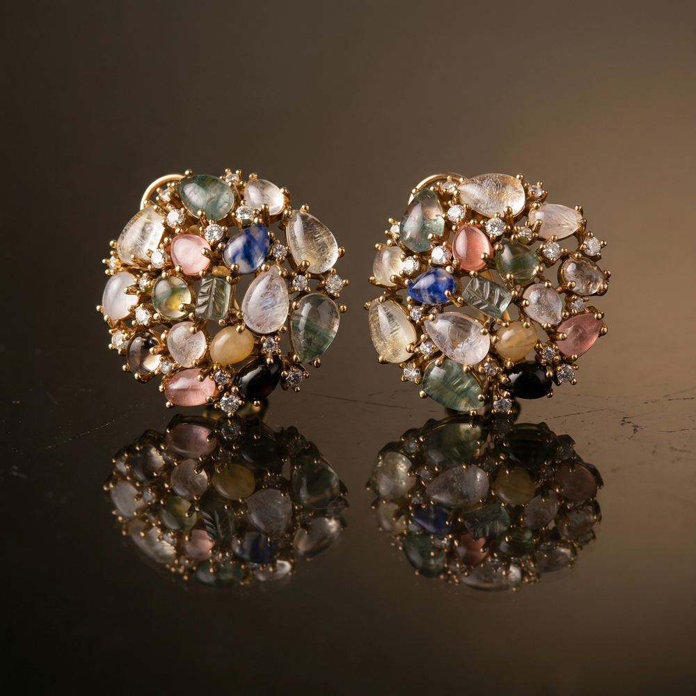 Navraya – prism bloom stud earrings by Ozel