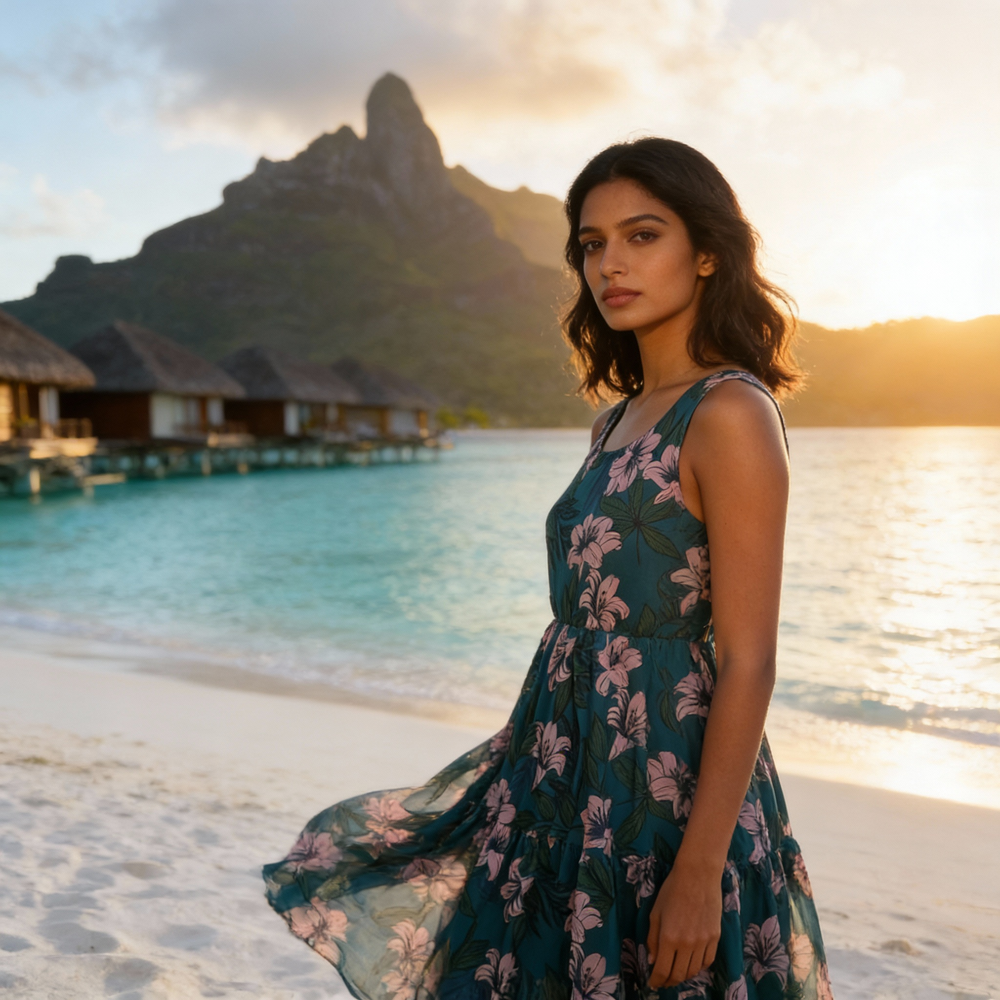 Ezra short dress – chic Indian designer dress by Ozel