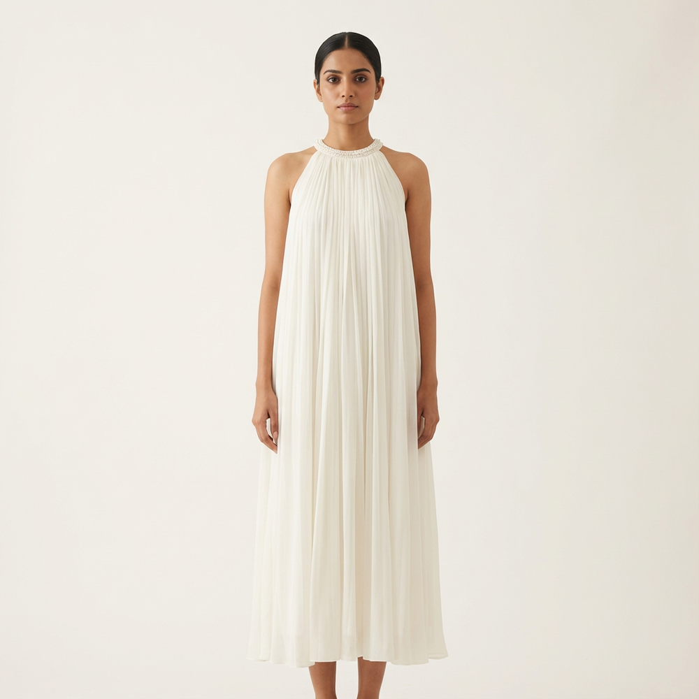Anastasia ivory dress – back view by Ozel