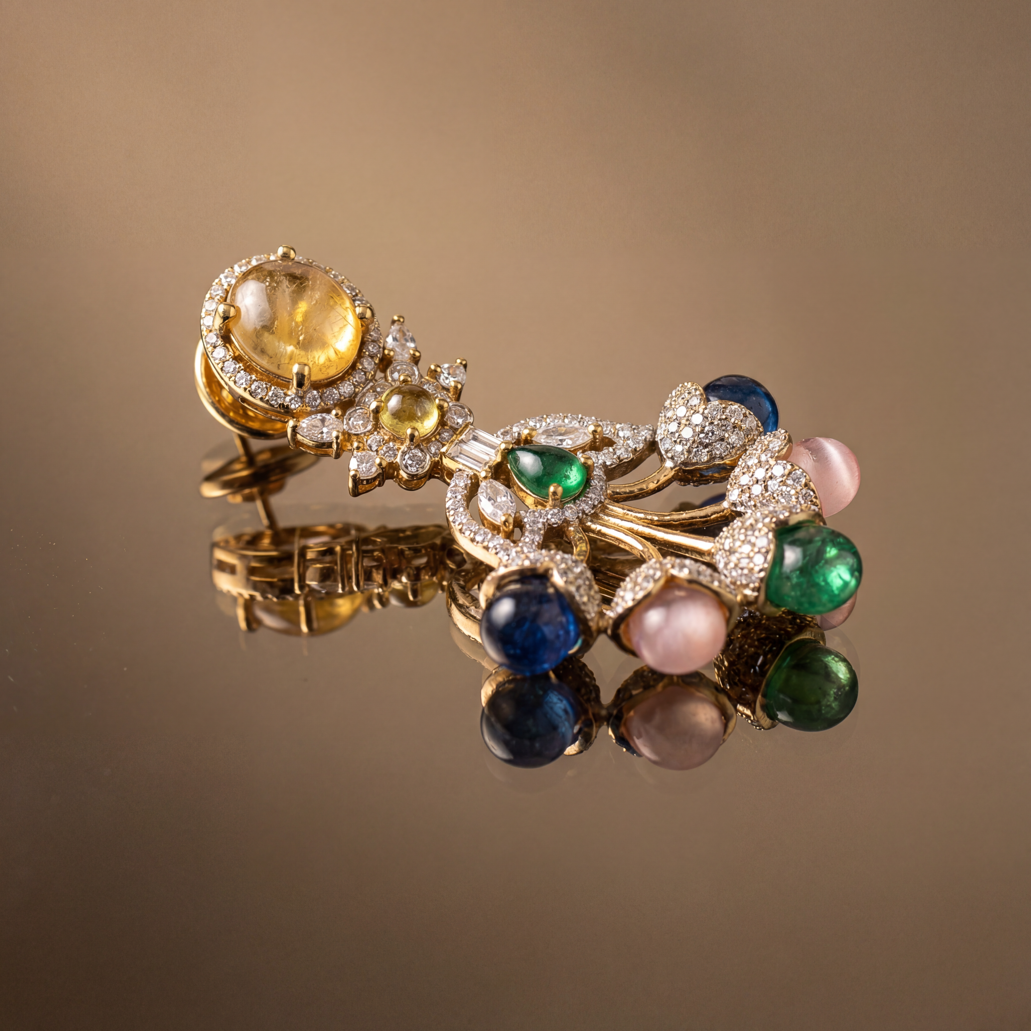 MIRAYA Jewel Drop Earrings