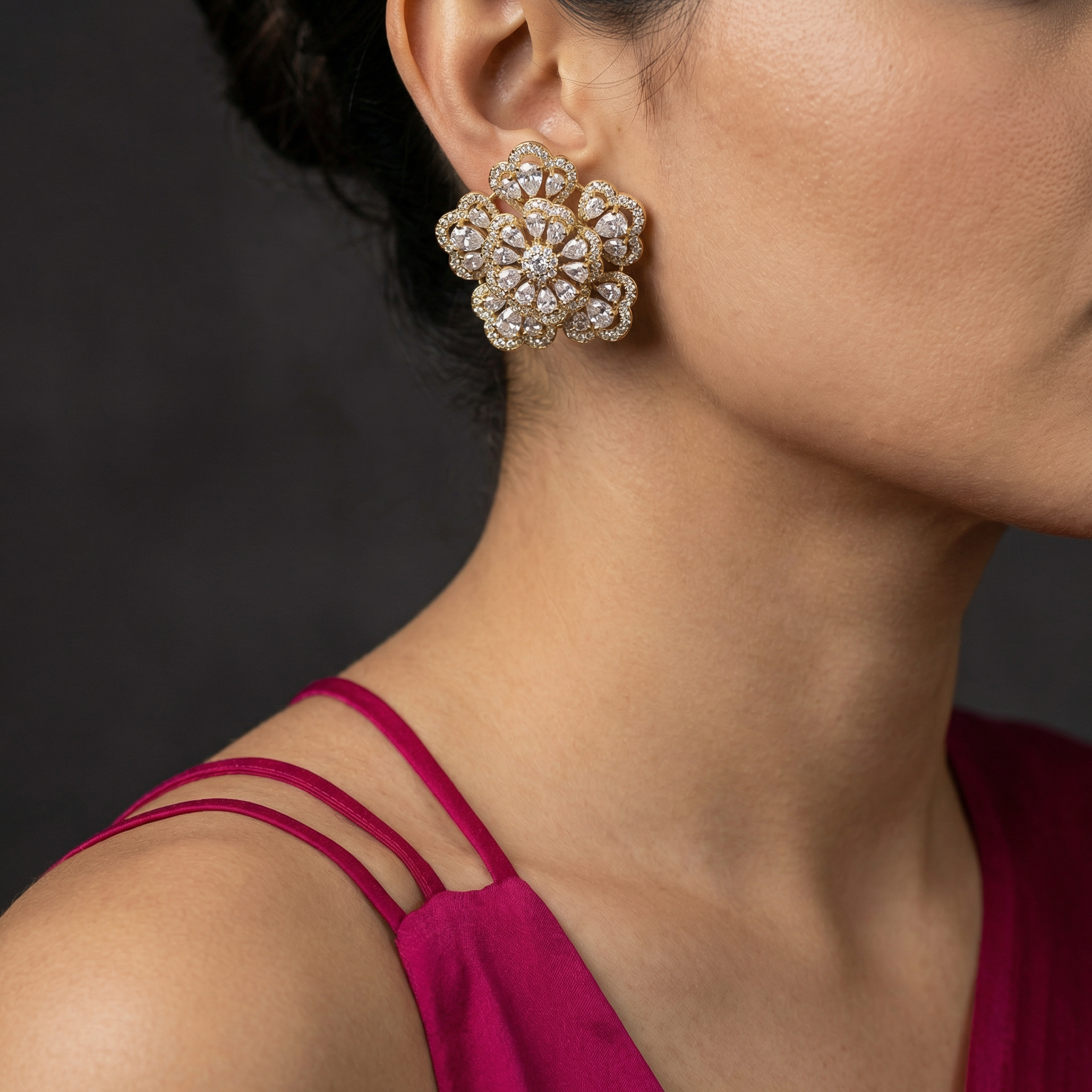 Gul Floral Stud Earrings