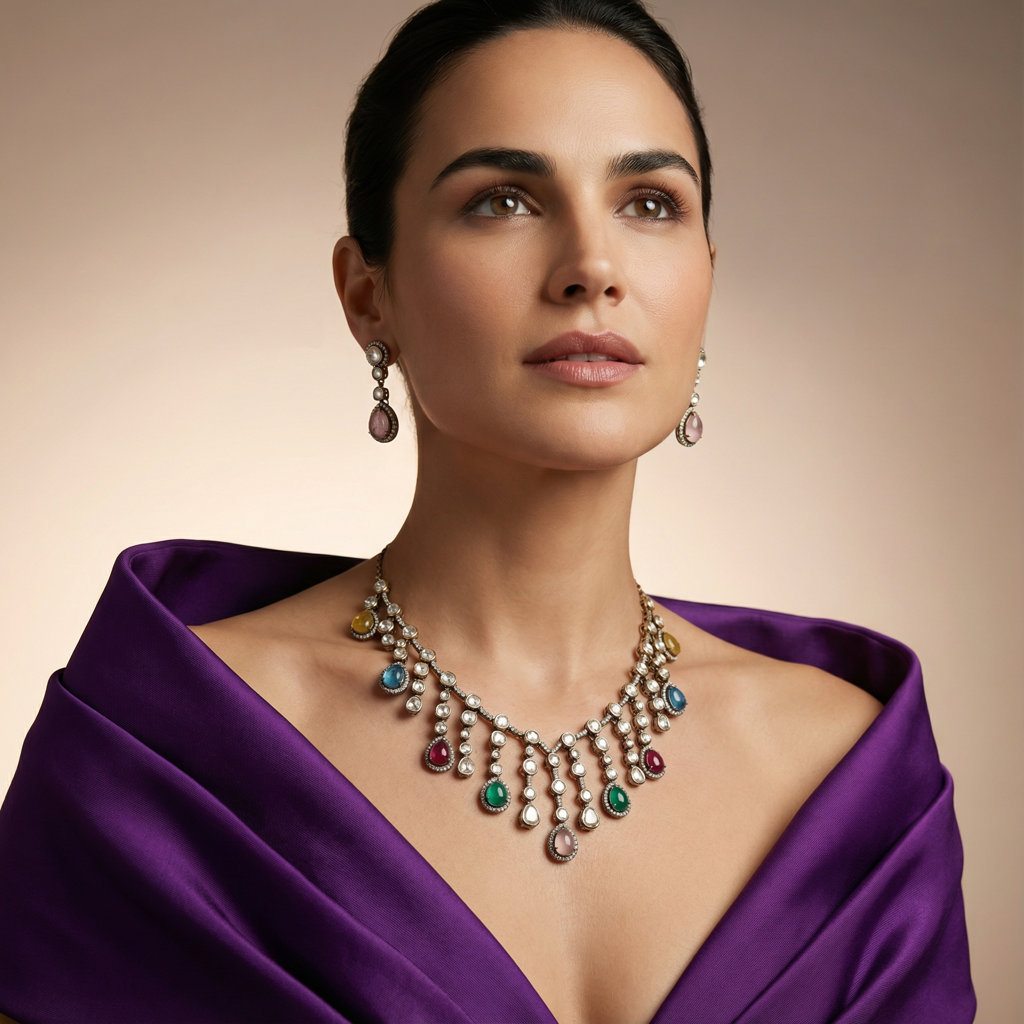 Multicolor Rang Necklace Set