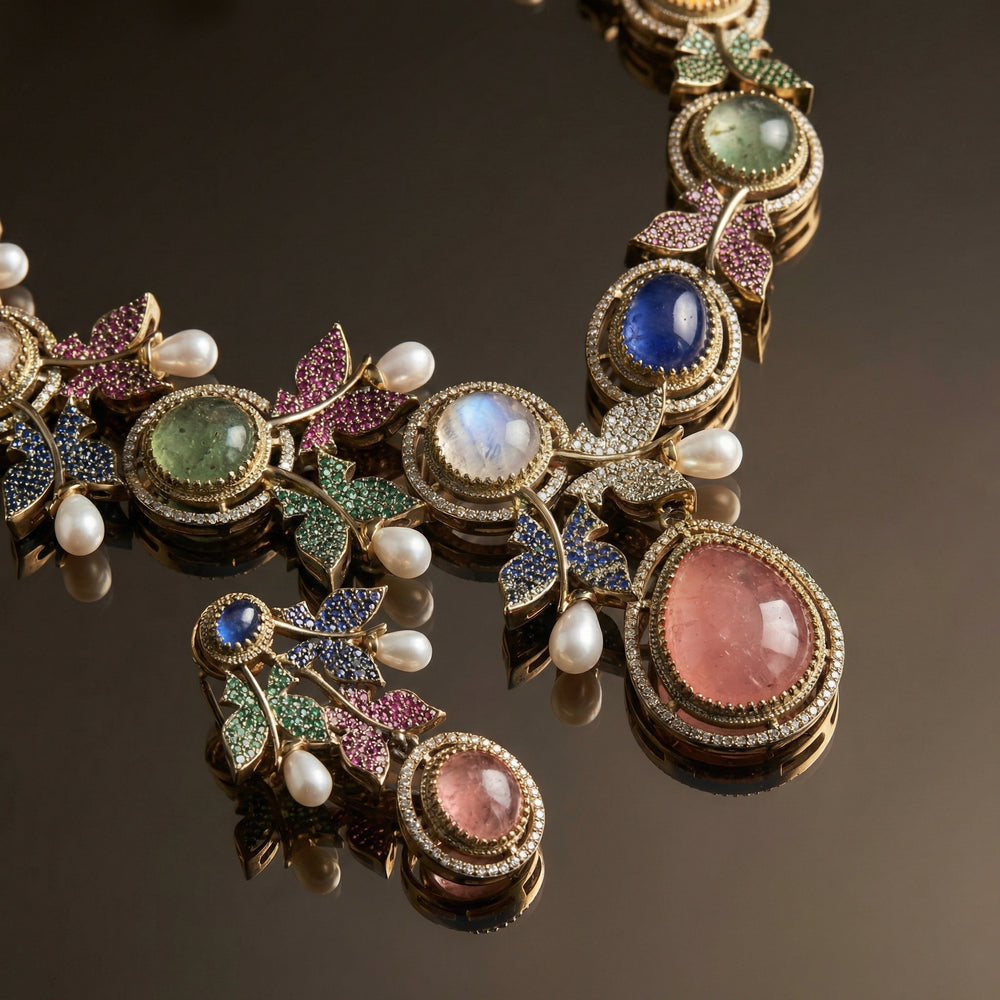 Petra botanica necklace set – full set with earrings by Ozel