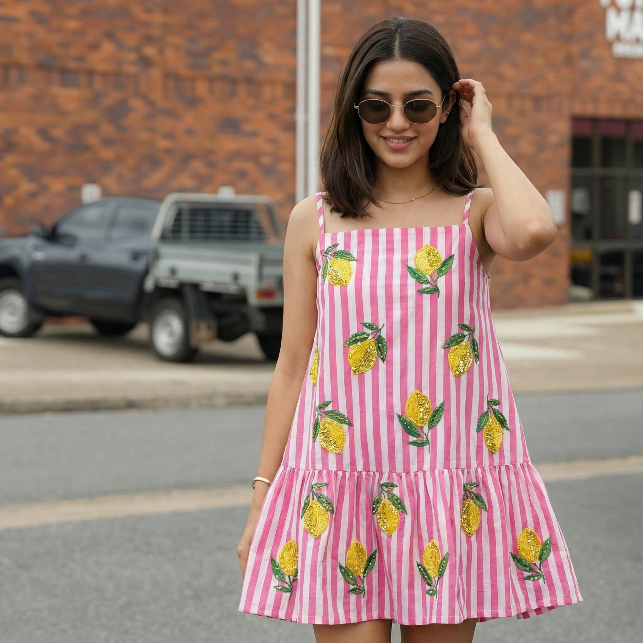 Amalfi Breeze Cotton Short Dress