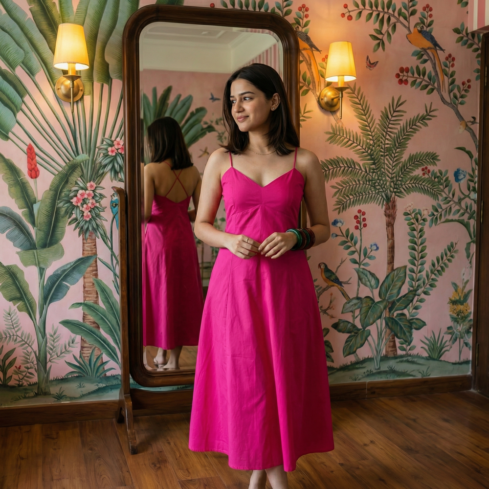 Sundrenched sun-hued resort dress – Ozel