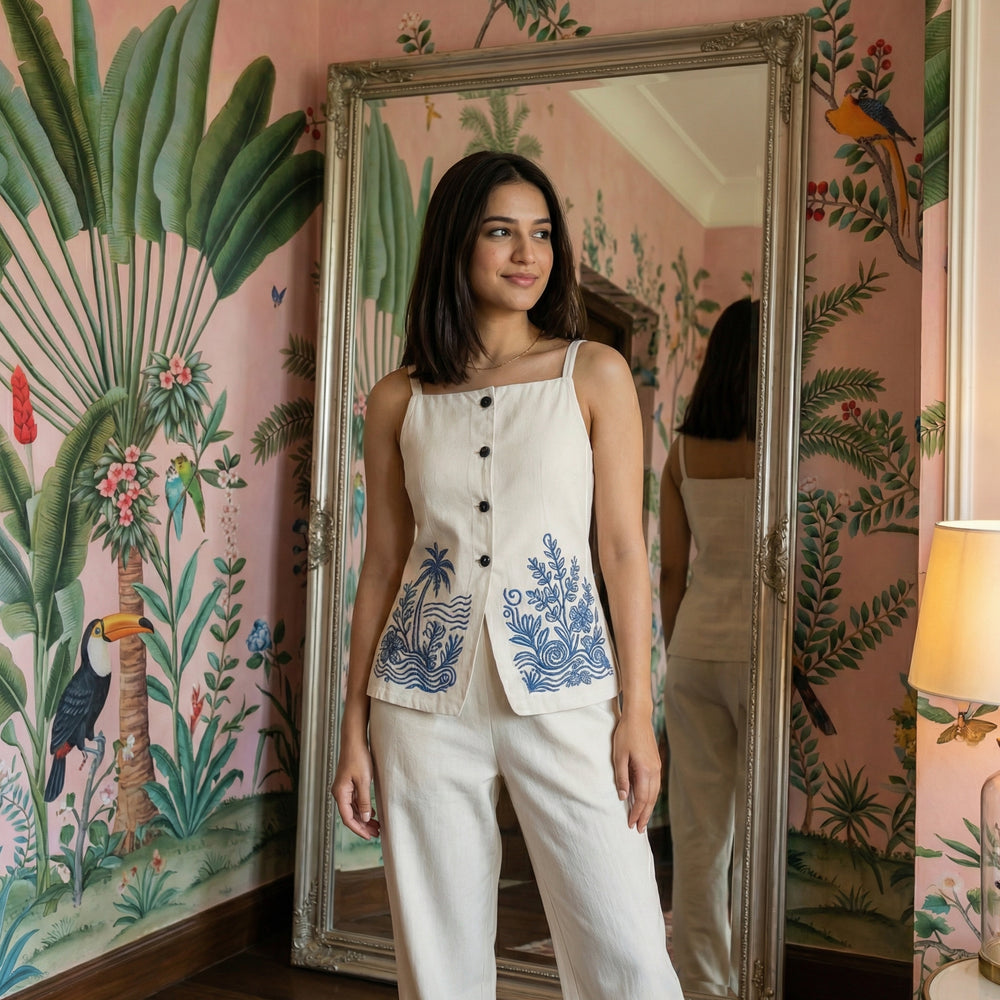 Anna top and pant coord – handcrafted Indian co-ord set by Ozel