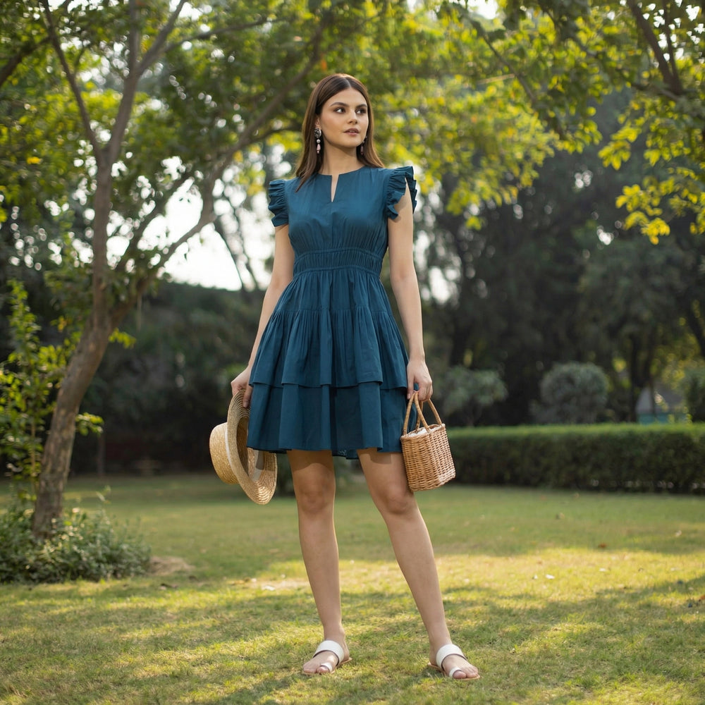 Poppy short dress – handcrafted Indian designer dress by Ozel