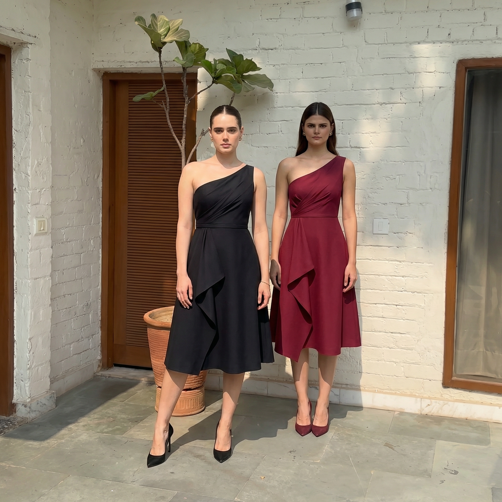 Origami One Shouldered Dress