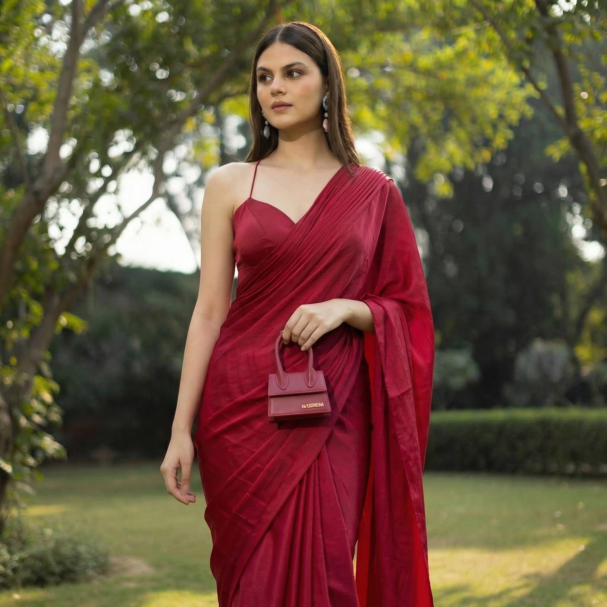 Ruby Pre-Stitched Saree Set
