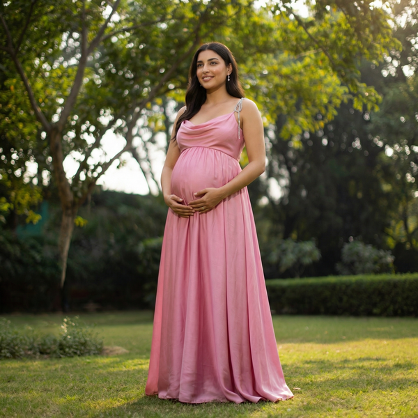 Butter Sorbet Maternity Gown