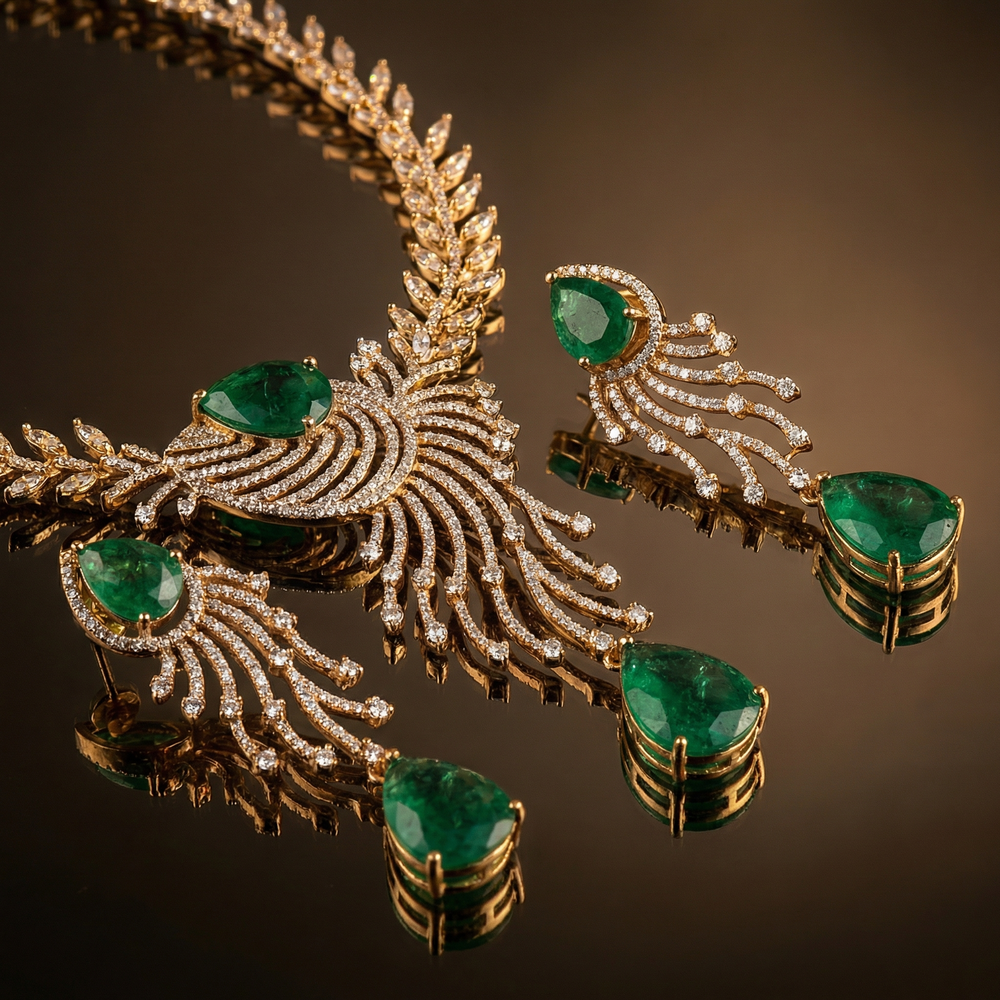 Mayura Drop Necklace – elegant drop necklace by Ozel