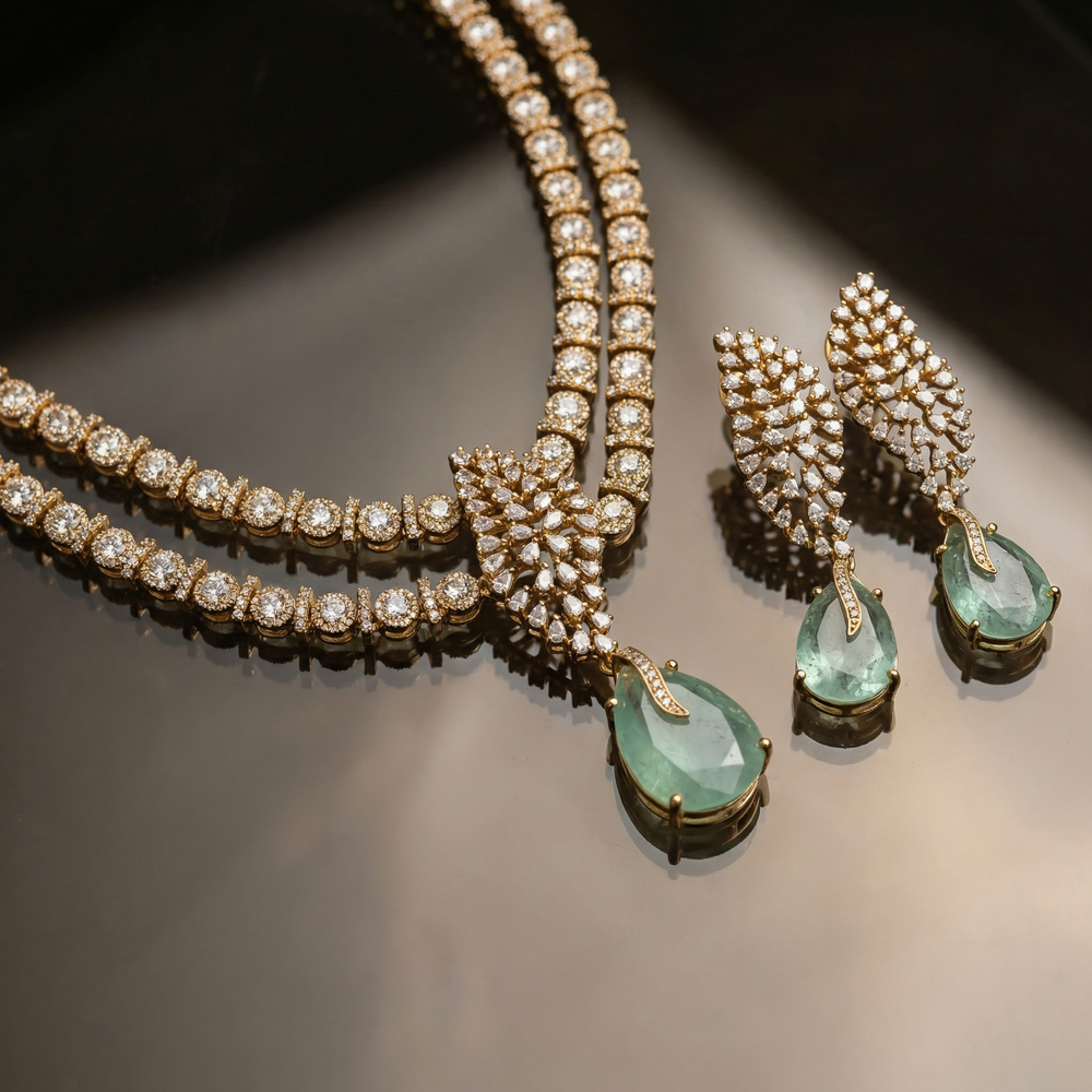 Noorina Pendant Necklace Set – elegant bridal jewelry by Ozel