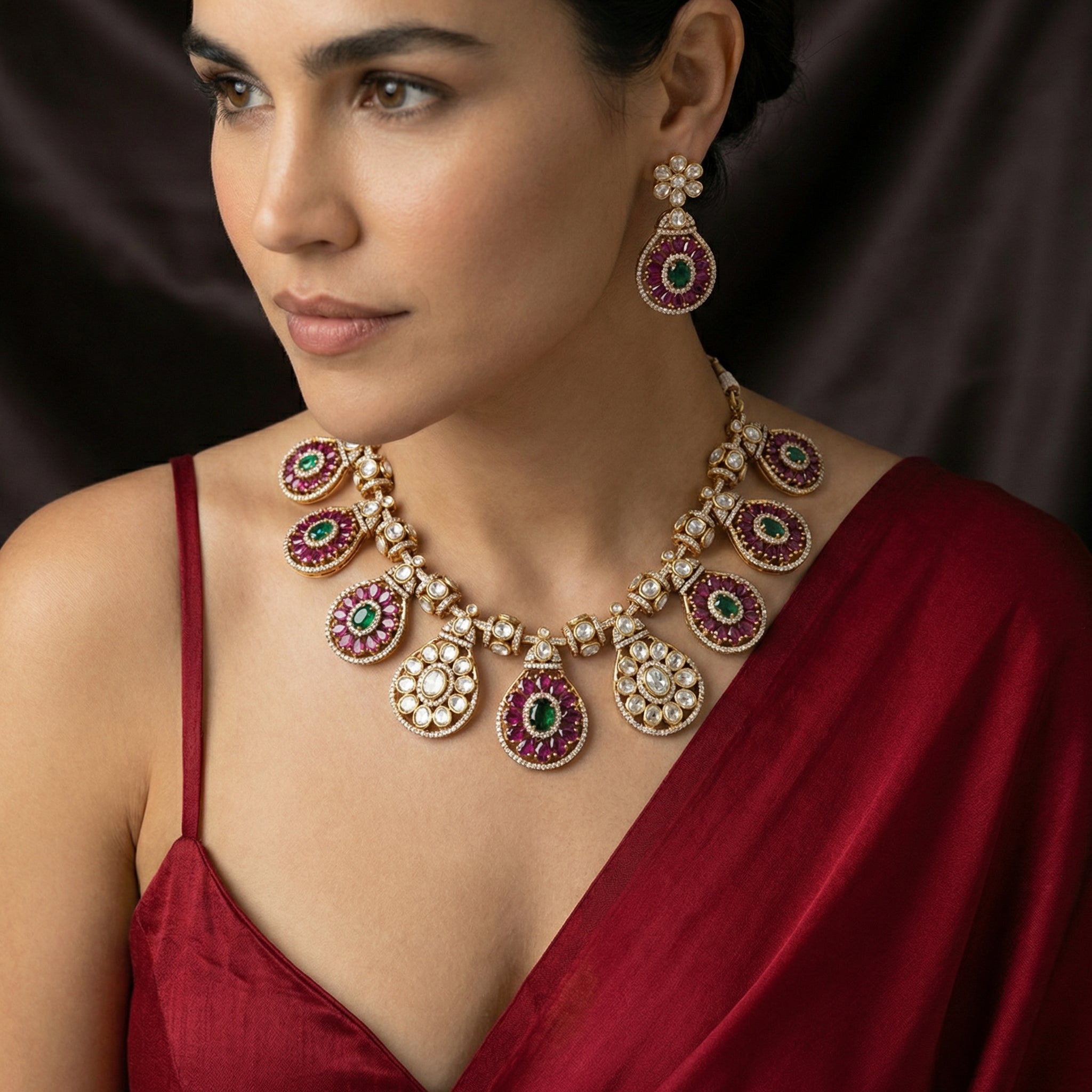 Riwaayat Kundan Necklace Set