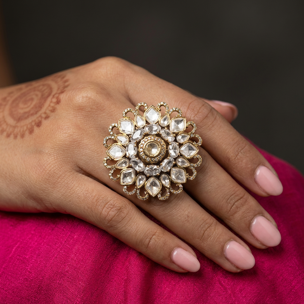 Simran Elegant Ring – handcrafted elegant ring by Ozel