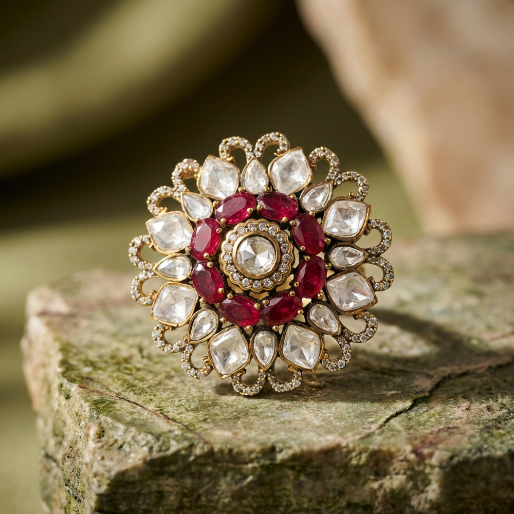 Simran Elegant Ring – delicate Indian ring by Ozel