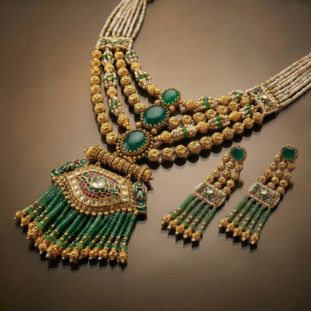 Heritage Designer Haar Necklace – artisan Indian jewelry by Ozel