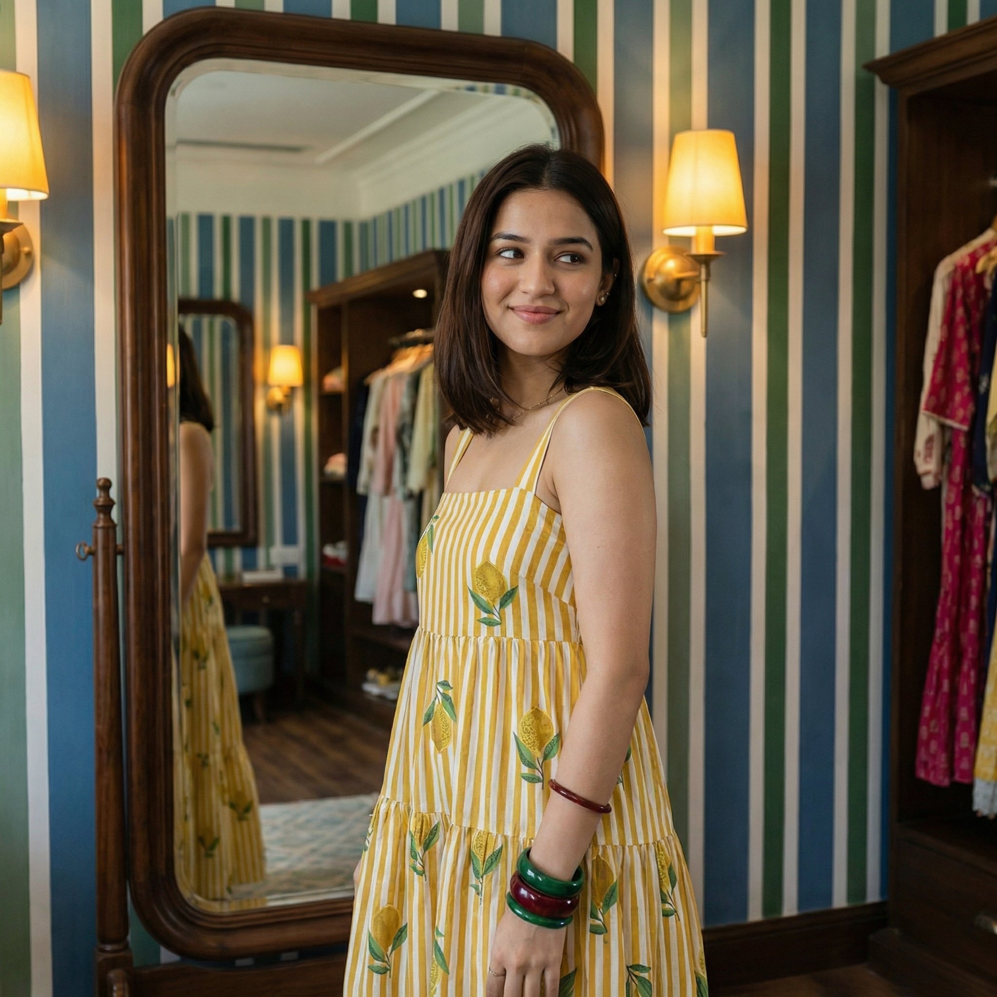 Amalfi Breeze Cotton Long Dress