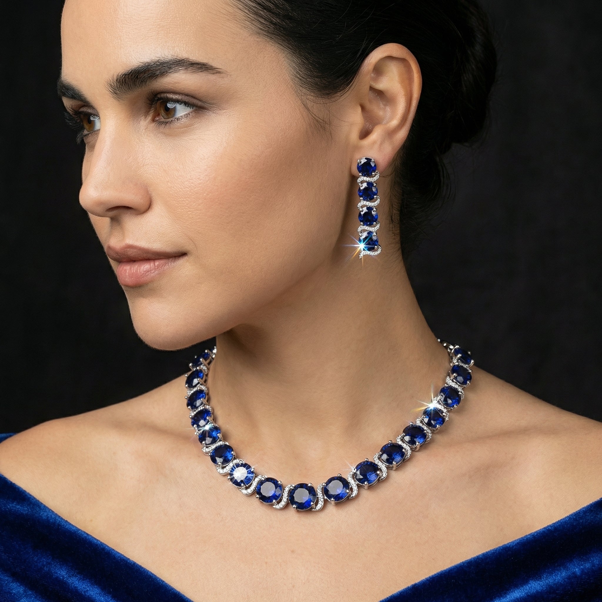 Sapphire Wave Tennis Set