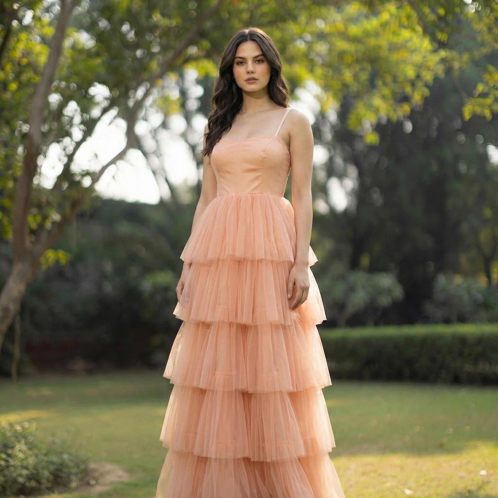 Alyssa Tiered Tulle Gown Dress (Sale)