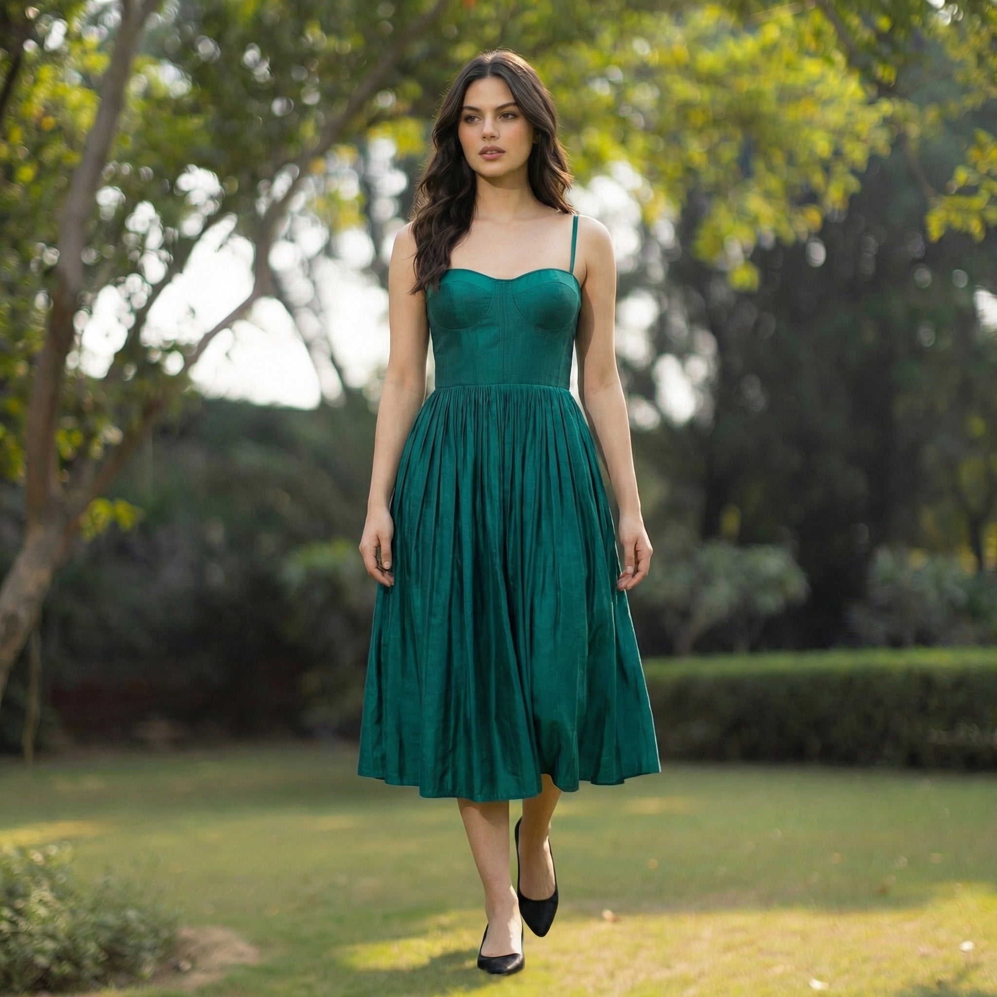 Emerald Green Corset Dress (Sale)