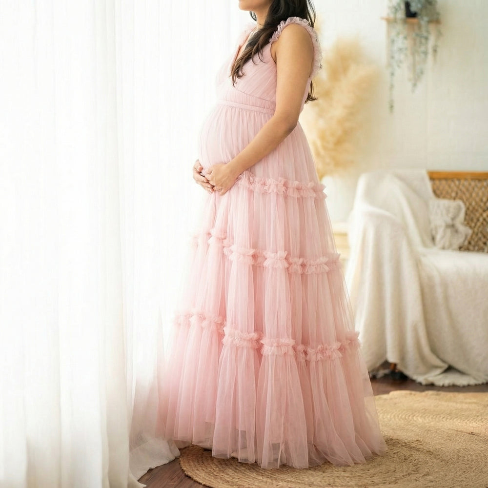 Seraphina tulle maternity dress gown – ethereal silhouette by Ozel