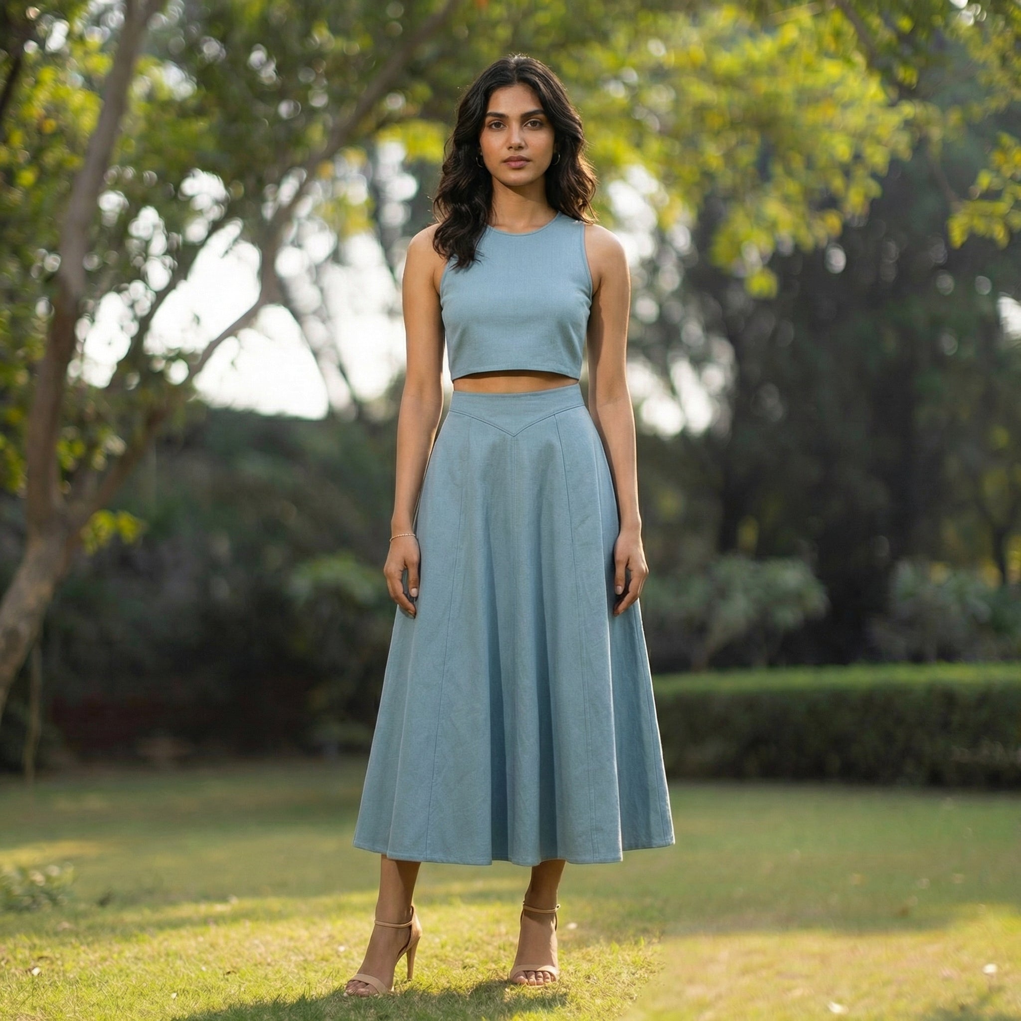 Inverted V skirt and top coord set (Sale)