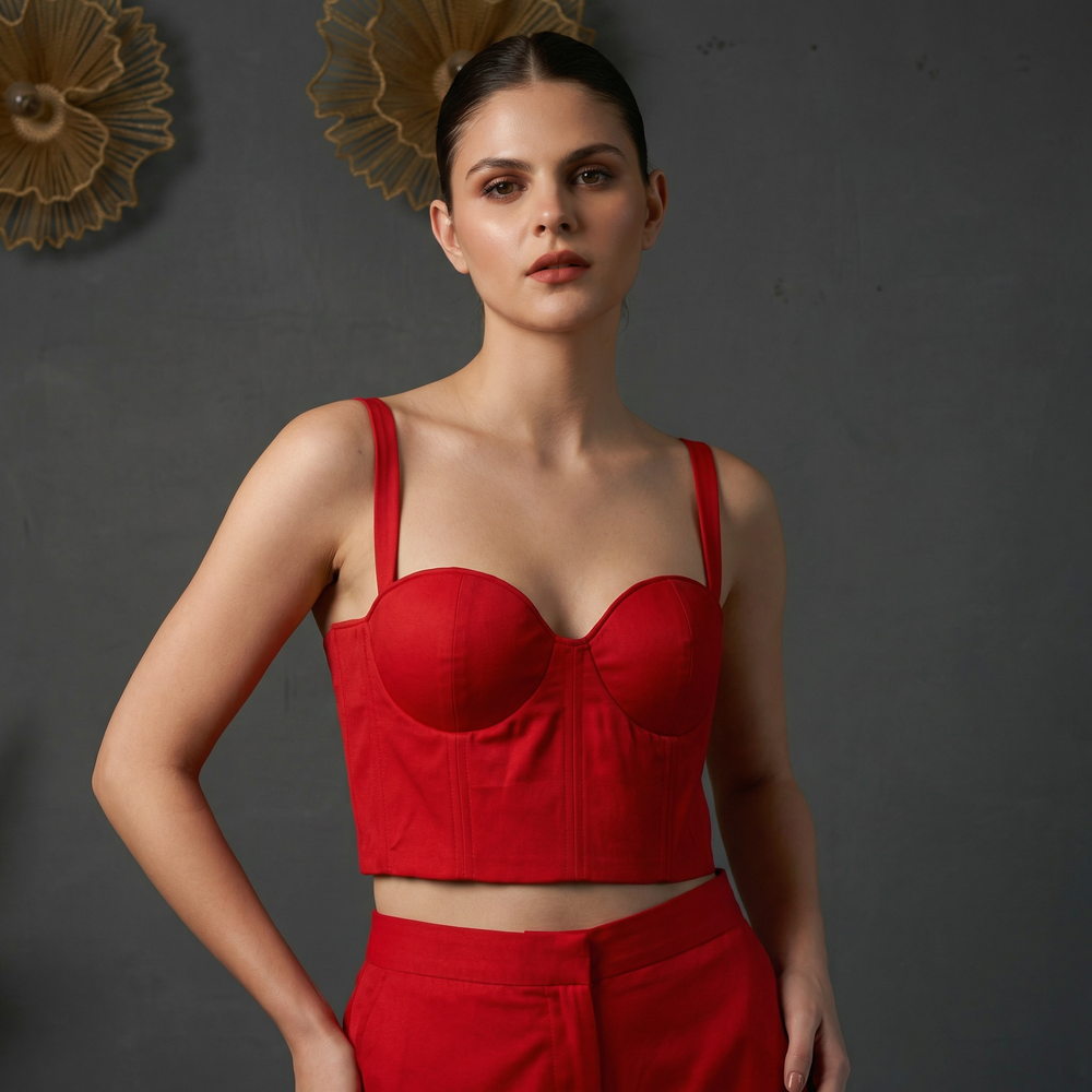 Hot Red Co-ord Set – statement red coord by Ozel