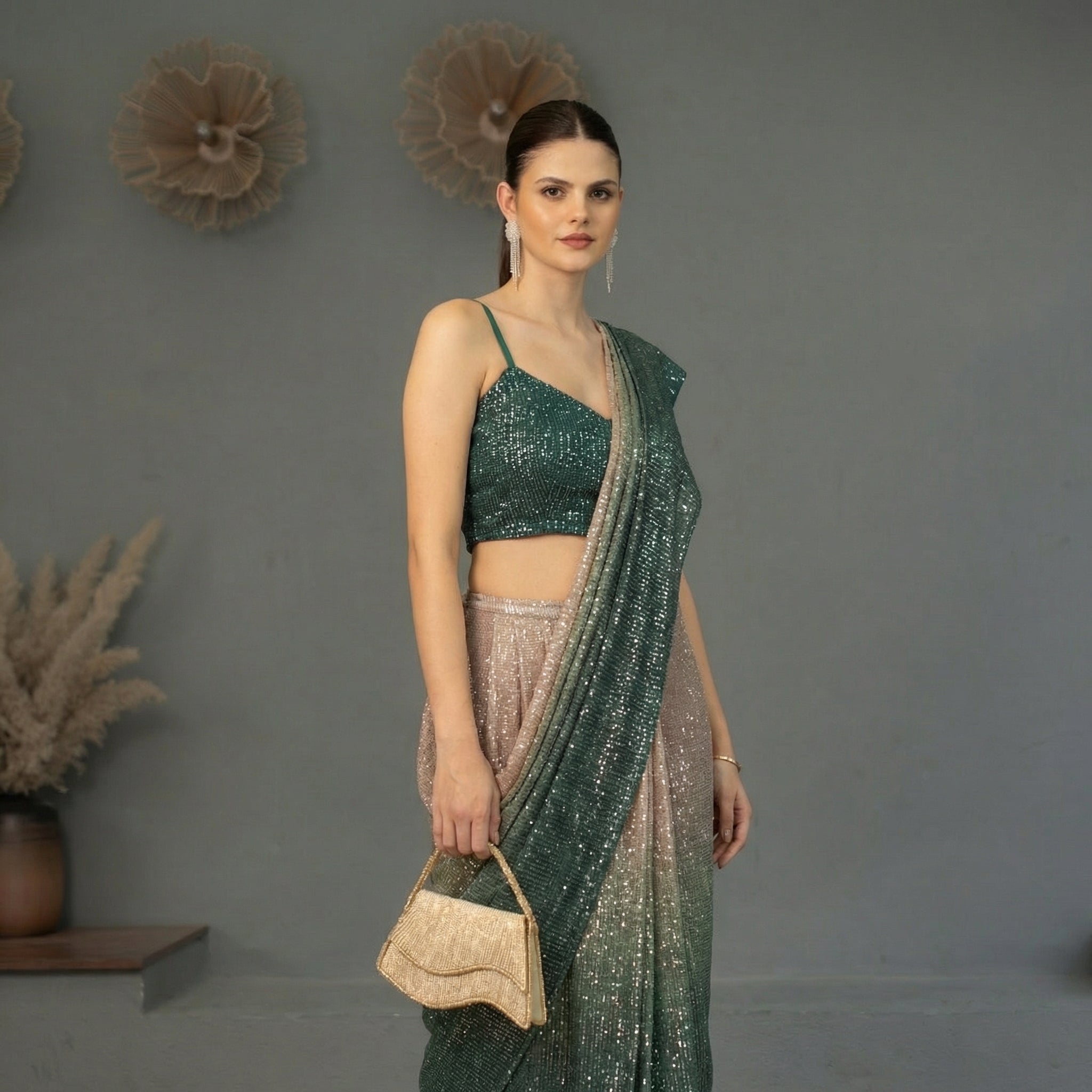 Ombré Sequin saree (sale)